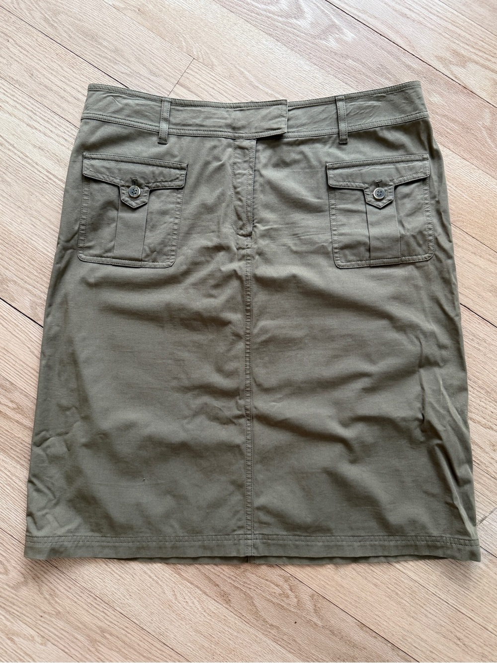 Lafayette 148 Olive Green Utility Pocket Skirt 12